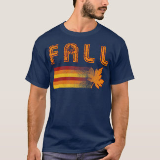 T-shirt Feuille de chute rétro vintage
