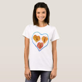 T-shirt Feuille de coeur BFF (Devant entier)