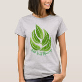 T-shirt Feuille de feuilles vertes (Devant)