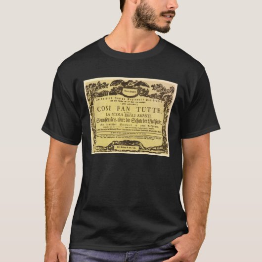 T-shirt Feuille de lecture Così Fan Tutte (Mozart) (Devant)