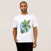 T-shirt Feuille de marronnier et fruit (Devant entier)