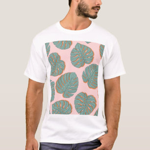 T-shirt Feuille de Monstera : Motif Vintage tropical