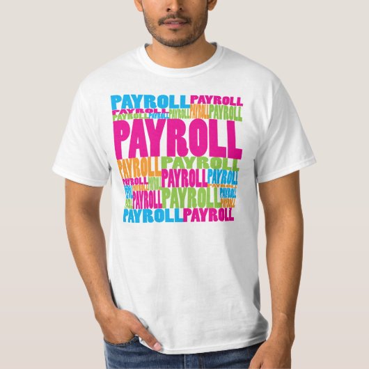 T-shirt Feuille de paie colorée (Devant)