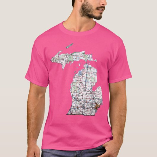 T-shirt Feuille de route du Michigan (Devant)