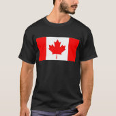 T-shirt Feuille d'érable blanc rouge drapeau du Ca (Devant)