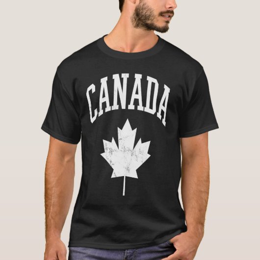 T-shirt Feuille d'érable canadienne canadienne en difficul (Devant)