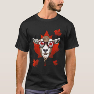 T-shirt Feuille d'érable canadienne de chèvre Animal de pa
