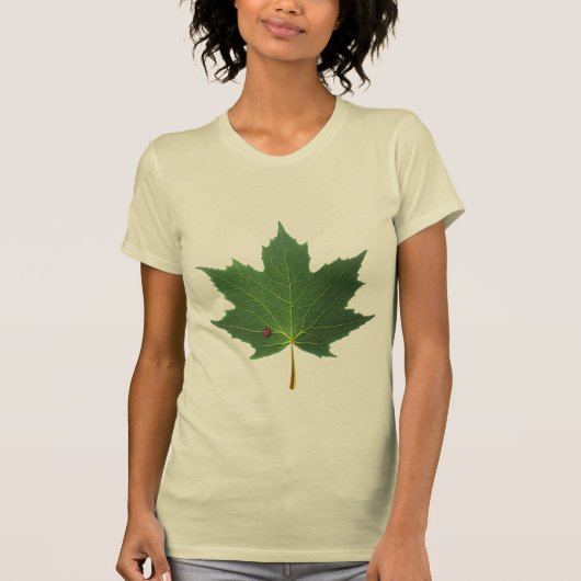 T-SHIRT FEUILLE D'ÉRABLE - COCCINELLE (Devant)