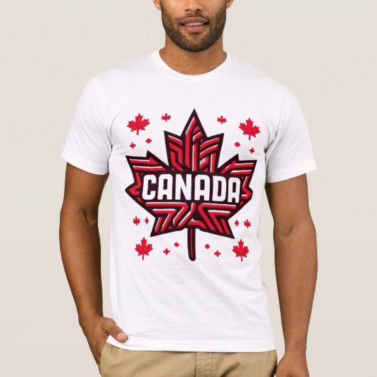 T-shirt Feuille d'érable complexe Canada (Devant)