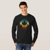 T-shirt Feuille d'érable désaffectée rétro du Canada (Devant entier)