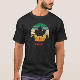 T-shirt Feuille d'érable désaffectée rétro du Canada