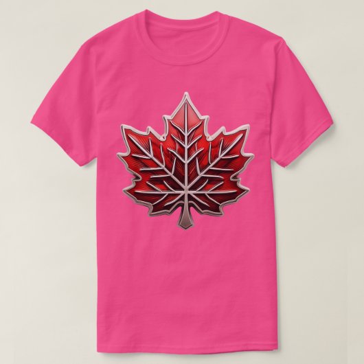 T-shirt Feuille d'érable rouge (Design devant)