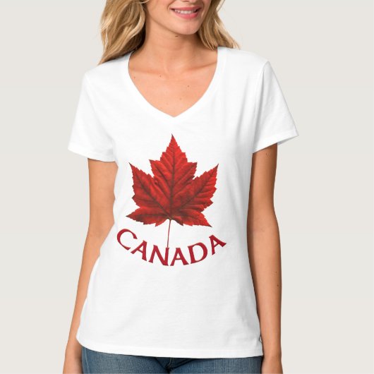 T-shirt Feuille d'érable T-shirt Canada féminin (Devant)