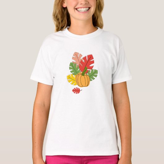 T-shirt Feuille et Citrouille (Devant)