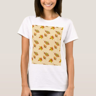 T-shirt feuille feuille chêne d'érable en automne