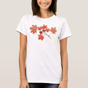 T-shirt Feuille rouge