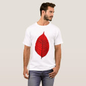 T-shirt Feuille rouge (Devant entier)