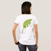 T-shirt Feuille tropicale verte fraîche (Dos entier)