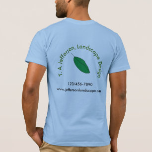 T-shirt - Feuille verte avec texte courbe