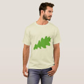 T-shirt Feuille verte, conception de feuille de chêne (Devant entier)