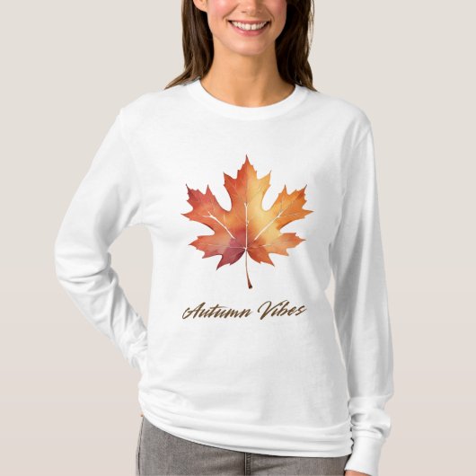T-shirt Feuille Vibes Automne (Devant)