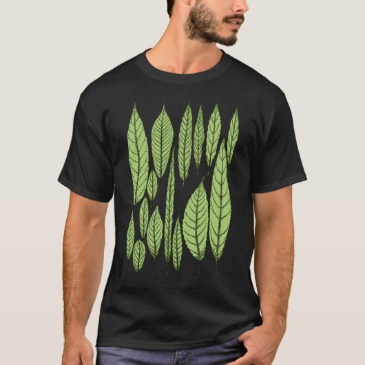 T-shirt Feuilles botaniques plante Graphic Tee (Devant)