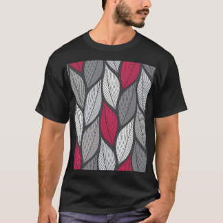 T-shirt Feuilles colorés : motif sans couture dessiné à la