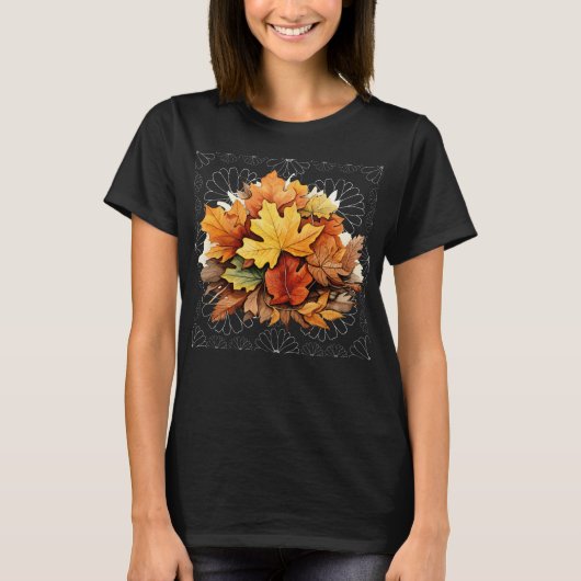 T-shirt Feuilles d'automne (Devant)