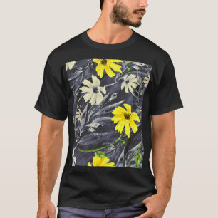 T-shirt Feuilles d'automne, baies : motif d'aquarelle.