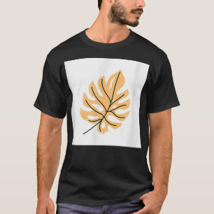 T-shirt Feuilles d'automne Brown arbre Feuilles Imprimé Dé
