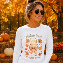 Feuilles d'automne & Café S'il Vous Plaît Femmes M