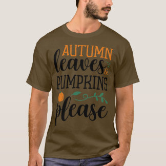 T-shirt Feuilles d'automne citrouilles s'il vous plaît1