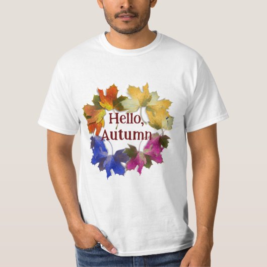 T-shirt Feuilles d'automne colorées (Devant)
