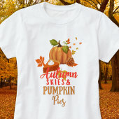 T-shirt Feuilles d'automne et Citrouille