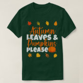 T-shirt Feuilles D'Automne Et Citrouilles S'Il Vous Plaît  (Design devant)