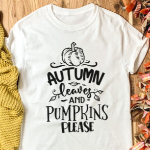 T-shirt Feuilles d'automne et citrouilles s'il vous plaît