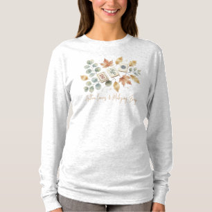 T-shirt Feuilles d'automne et Mahjong Breeze Vintage