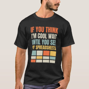 T-shirt Feuilles de calcul cool Actuaire Assurance Stati