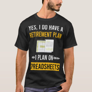 T-shirt Feuilles de calcul de feuille de retraite
