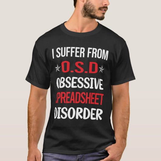 T-shirt Feuilles de calcul Obsessives (Devant)