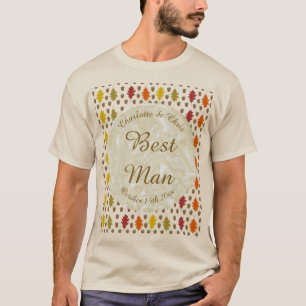 T-shirt Feuilles de chêne et Acorns Automne Mariage d'auto
