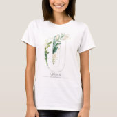 T-shirt Feuilles de la verdure de l'U Monogramme (Devant)