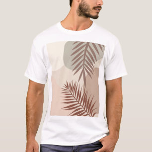 T-shirt Feuilles de palmier, Art géométrique abstrait Boho