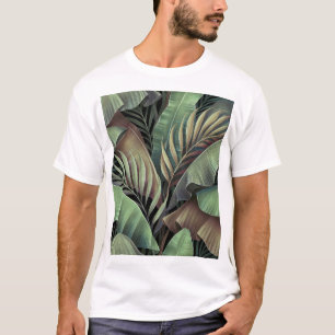 T-shirt Feuilles de palmiers tropicaux, illustration 3D de