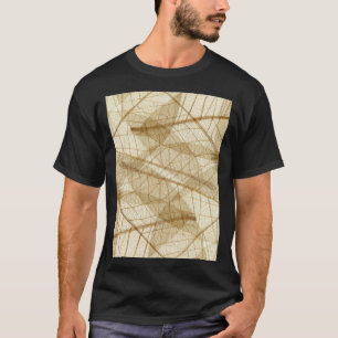 T-shirt Feuilles en dentelle beige crème pâle