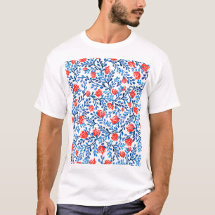 T-shirt Feuilles floraux : Motif naturel sans transparence