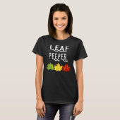T-shirt Feuilles Peeper Automne Peeping Chute Foliting (Devant entier)