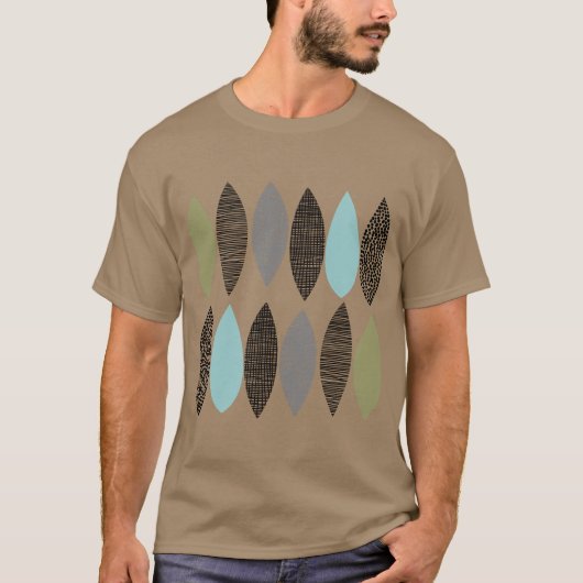 T-shirt Feuilles Texturées 01 (Devant)