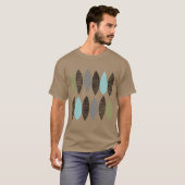 T-shirt Feuilles Texturées 01 (Devant entier)