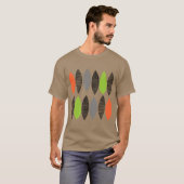 T-shirt Feuilles Texturées 02 (Devant entier)